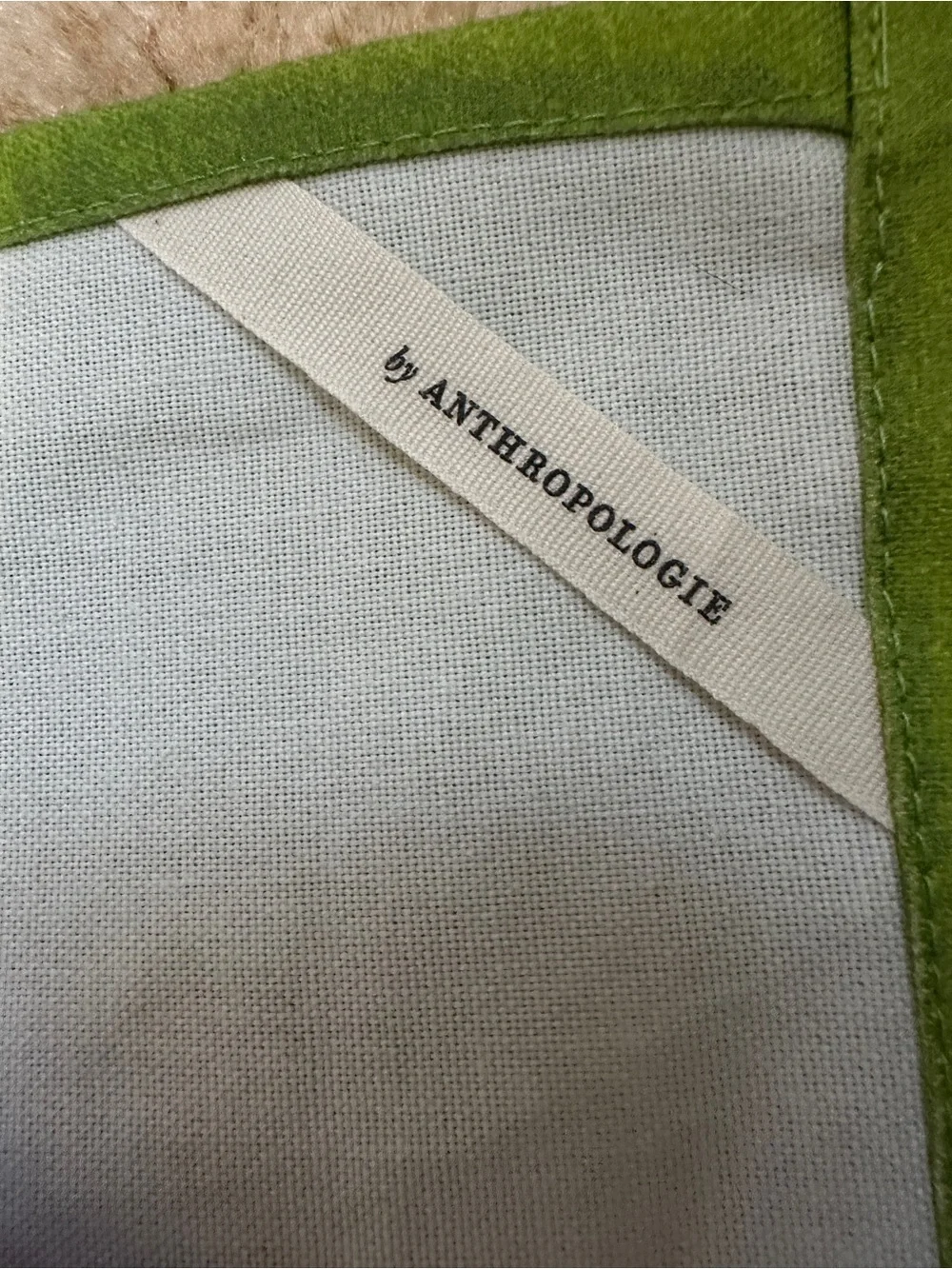 Anthropologie Green & Purple 'Soup of the Day' Olive Kitchen Towel